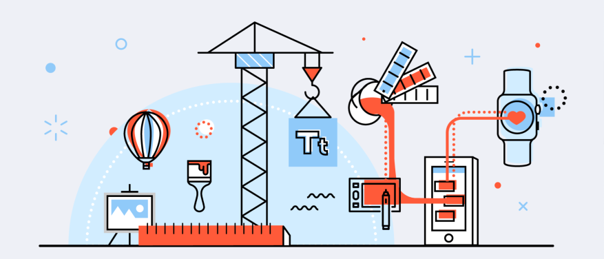 page building process illustration